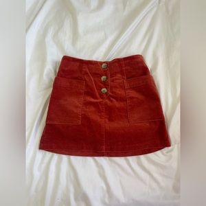 Forever 21 Burgundy Mini Skirt